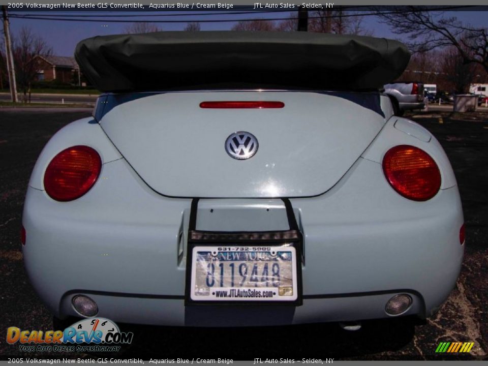 2005 Volkswagen New Beetle GLS Convertible Aquarius Blue / Cream Beige Photo #6