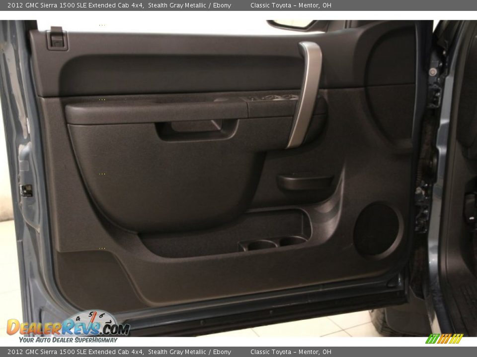 2012 GMC Sierra 1500 SLE Extended Cab 4x4 Stealth Gray Metallic / Ebony Photo #4