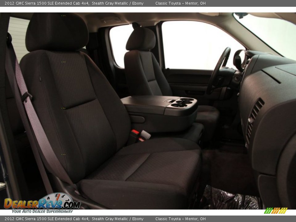 2012 GMC Sierra 1500 SLE Extended Cab 4x4 Stealth Gray Metallic / Ebony Photo #10
