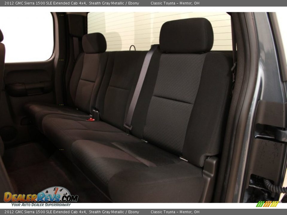 2012 GMC Sierra 1500 SLE Extended Cab 4x4 Stealth Gray Metallic / Ebony Photo #12