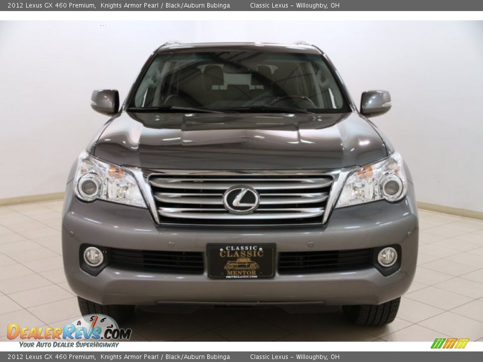 2012 Lexus GX 460 Premium Knights Armor Pearl / Black/Auburn Bubinga Photo #2