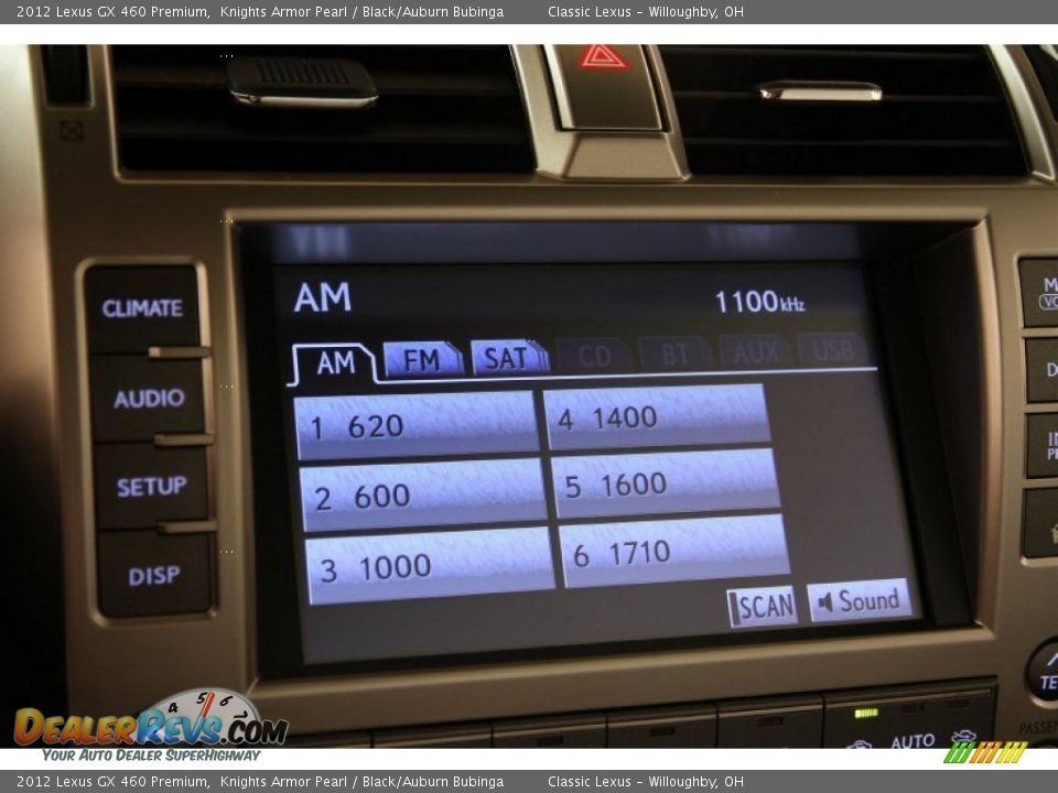 2012 Lexus GX 460 Premium Knights Armor Pearl / Black/Auburn Bubinga Photo #18
