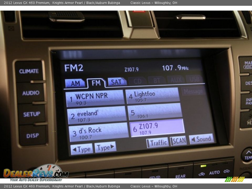 2012 Lexus GX 460 Premium Knights Armor Pearl / Black/Auburn Bubinga Photo #19