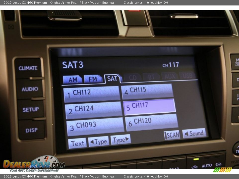 2012 Lexus GX 460 Premium Knights Armor Pearl / Black/Auburn Bubinga Photo #20