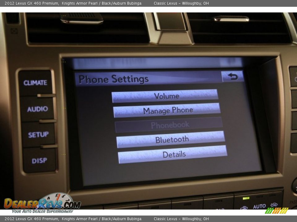 2012 Lexus GX 460 Premium Knights Armor Pearl / Black/Auburn Bubinga Photo #26