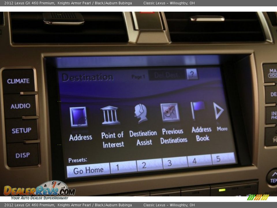 2012 Lexus GX 460 Premium Knights Armor Pearl / Black/Auburn Bubinga Photo #30