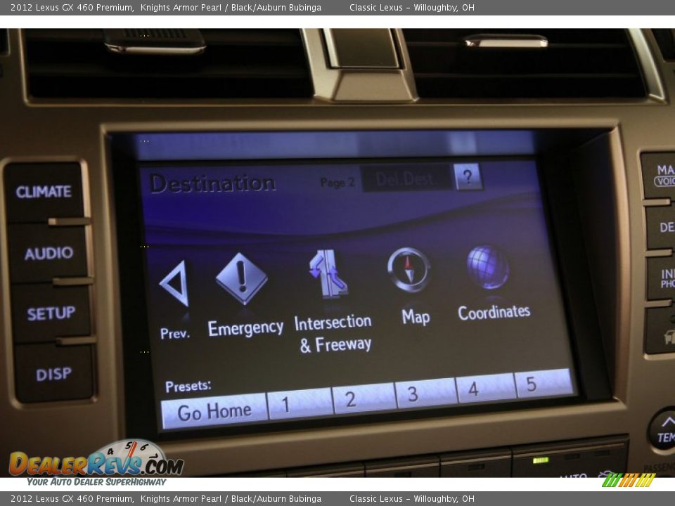 2012 Lexus GX 460 Premium Knights Armor Pearl / Black/Auburn Bubinga Photo #31