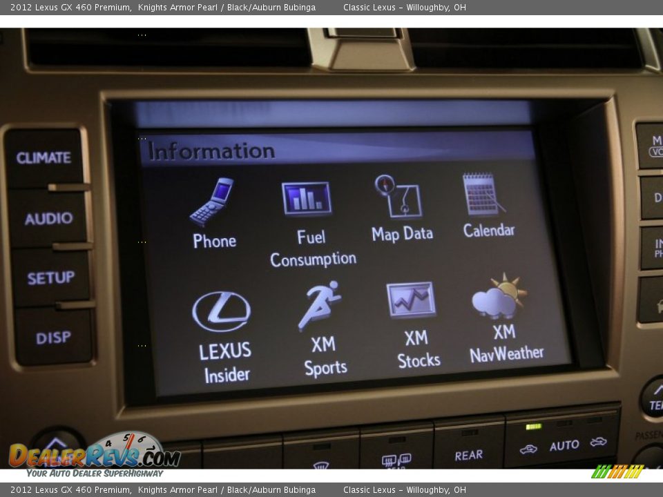 2012 Lexus GX 460 Premium Knights Armor Pearl / Black/Auburn Bubinga Photo #32