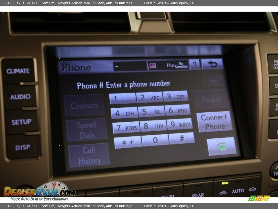 2012 Lexus GX 460 Premium Knights Armor Pearl / Black/Auburn Bubinga Photo #33