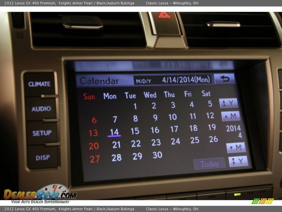 2012 Lexus GX 460 Premium Knights Armor Pearl / Black/Auburn Bubinga Photo #36