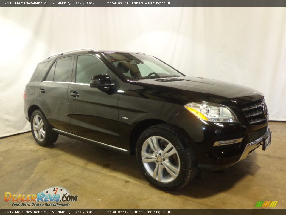 2012 Mercedes-Benz ML 350 4Matic Black / Black Photo #1