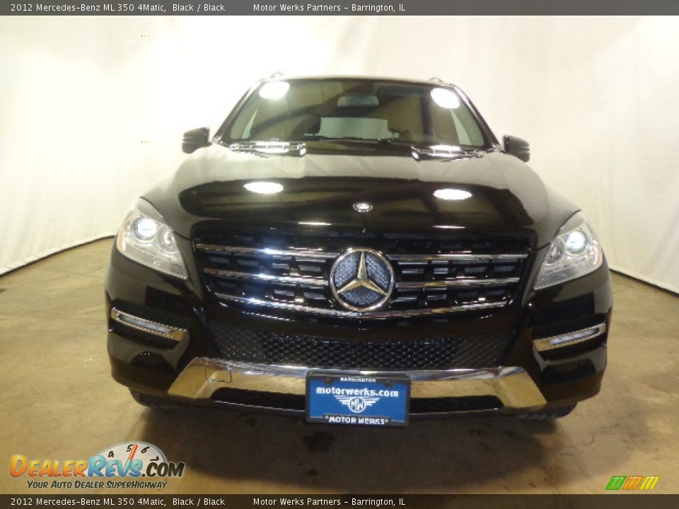 2012 Mercedes-Benz ML 350 4Matic Black / Black Photo #3