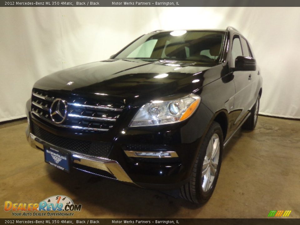 2012 Mercedes-Benz ML 350 4Matic Black / Black Photo #4