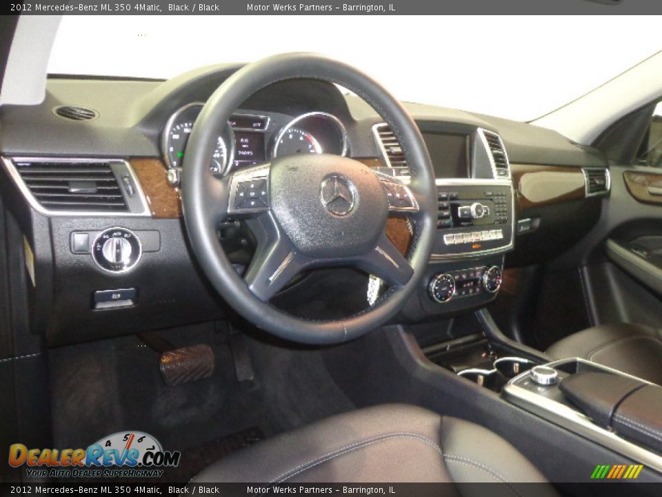 2012 Mercedes-Benz ML 350 4Matic Black / Black Photo #26