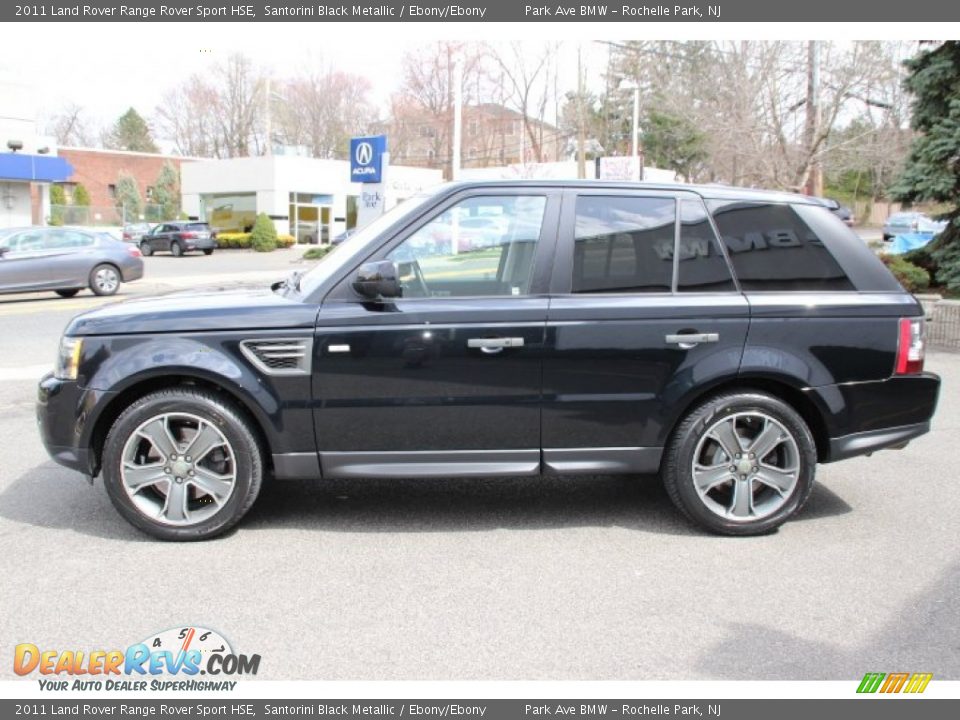 2011 Land Rover Range Rover Sport HSE Santorini Black Metallic / Ebony/Ebony Photo #6