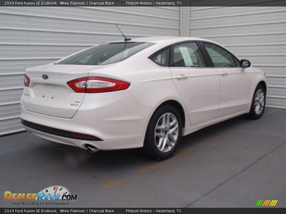 2014 Ford Fusion SE EcoBoost White Platinum / Charcoal Black Photo #4