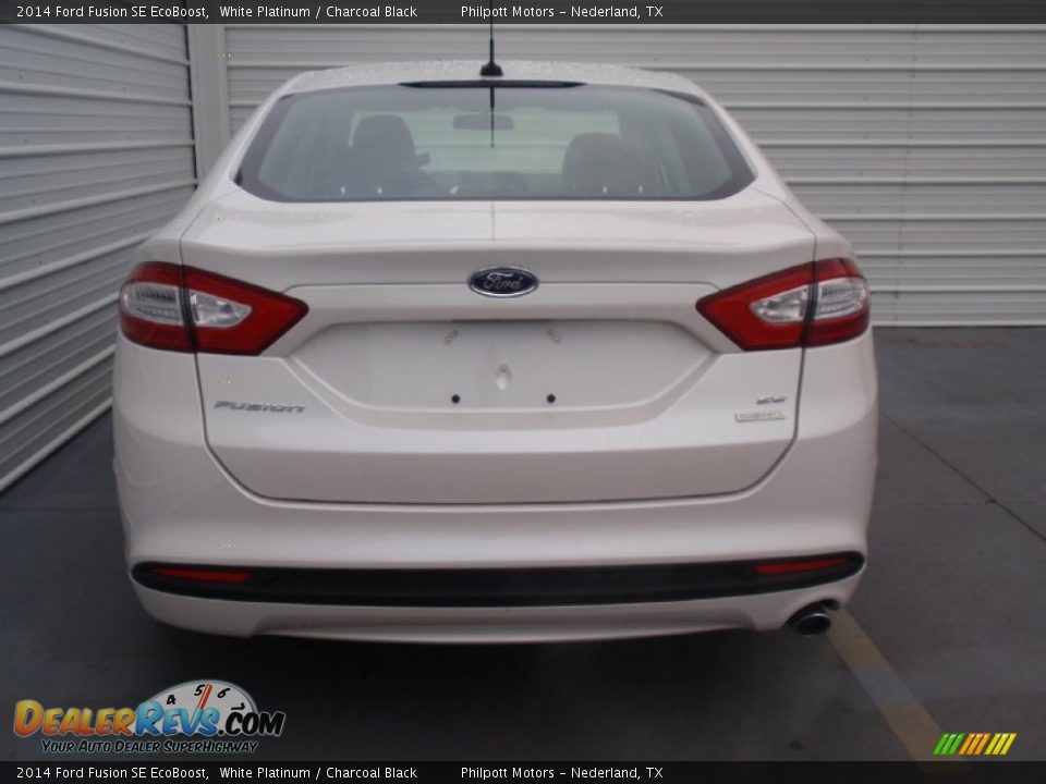 2014 Ford Fusion SE EcoBoost White Platinum / Charcoal Black Photo #5