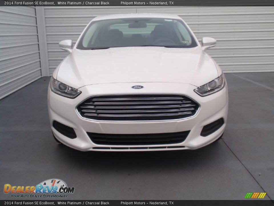 2014 Ford Fusion SE EcoBoost White Platinum / Charcoal Black Photo #8