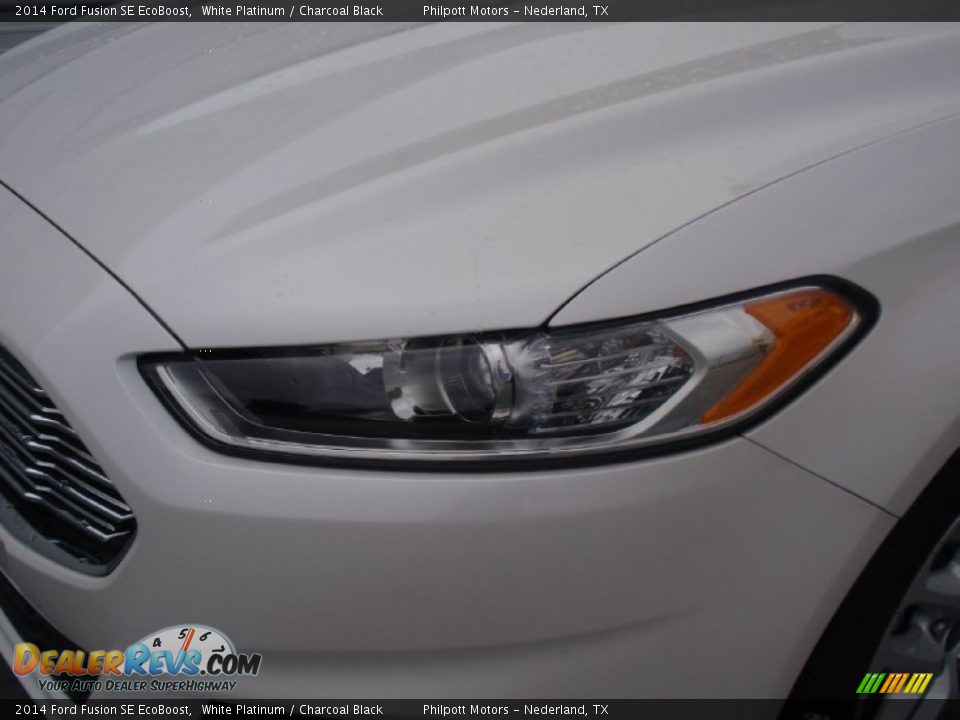 2014 Ford Fusion SE EcoBoost White Platinum / Charcoal Black Photo #9