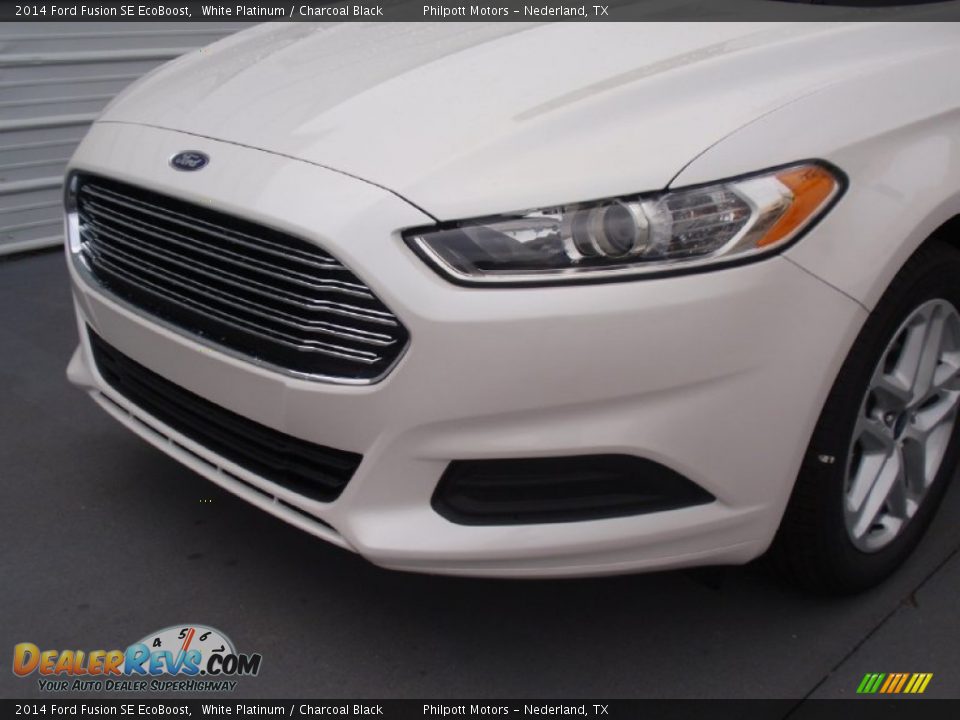 2014 Ford Fusion SE EcoBoost White Platinum / Charcoal Black Photo #10