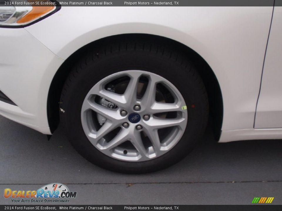 2014 Ford Fusion SE EcoBoost White Platinum / Charcoal Black Photo #11