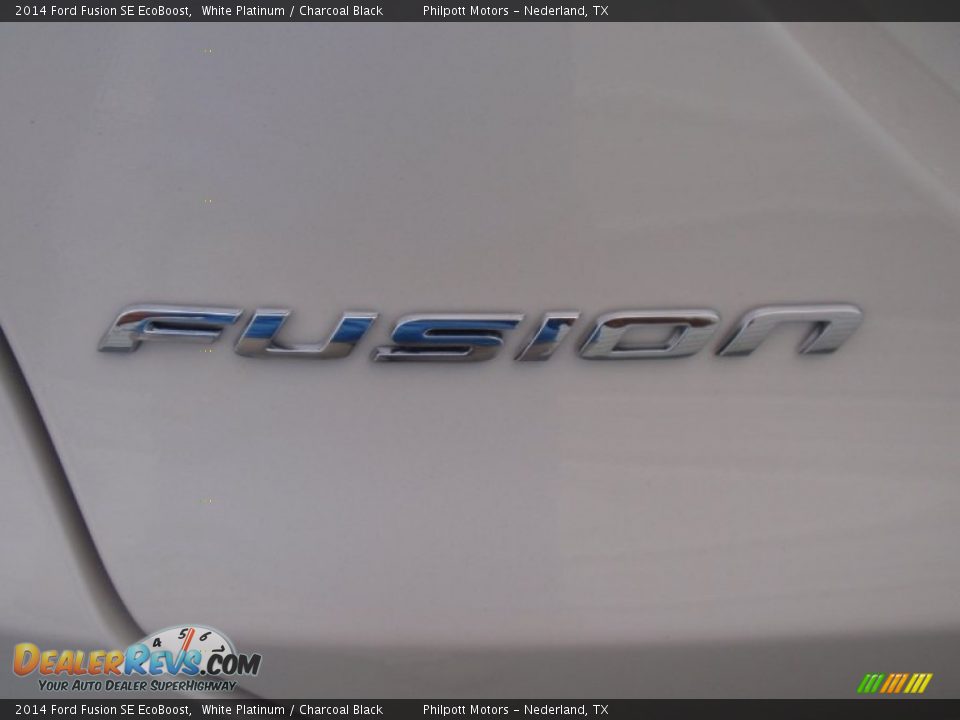 2014 Ford Fusion SE EcoBoost White Platinum / Charcoal Black Photo #14