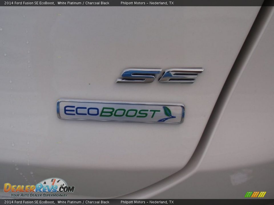 2014 Ford Fusion SE EcoBoost White Platinum / Charcoal Black Photo #15