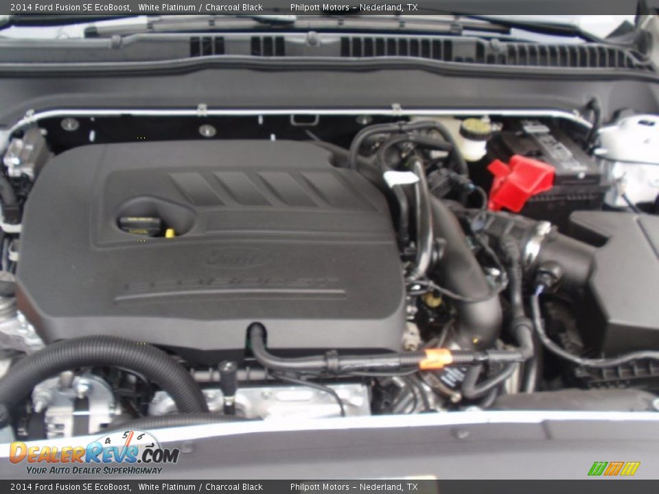 2014 Ford Fusion SE EcoBoost White Platinum / Charcoal Black Photo #16