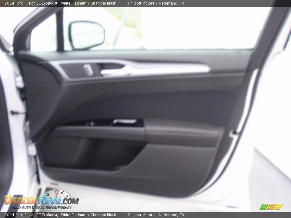 2014 Ford Fusion SE EcoBoost White Platinum / Charcoal Black Photo #17