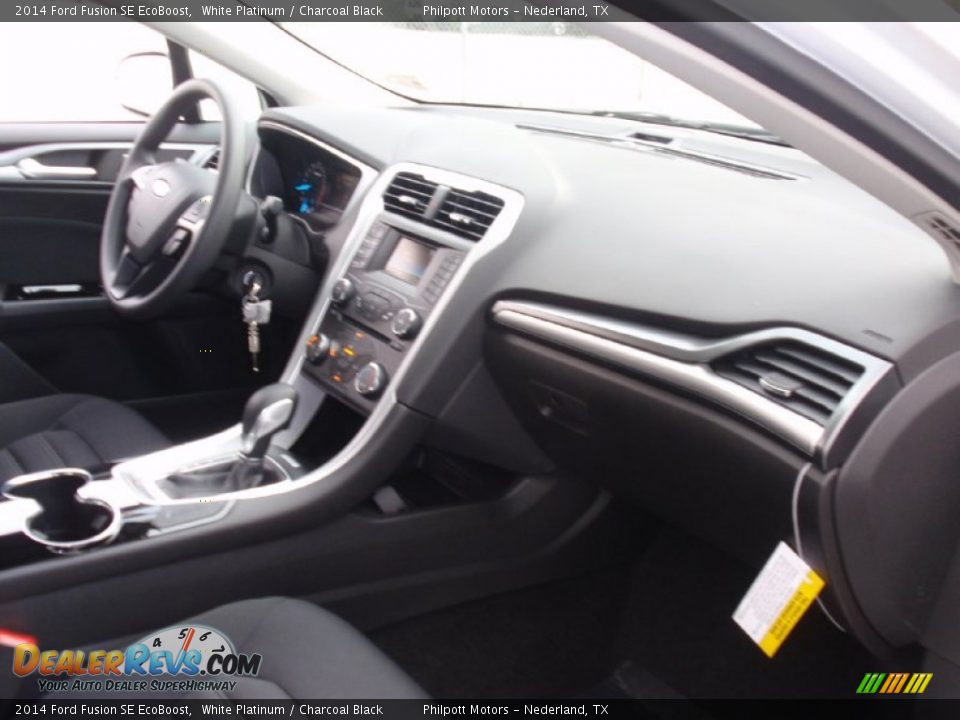 2014 Ford Fusion SE EcoBoost White Platinum / Charcoal Black Photo #18