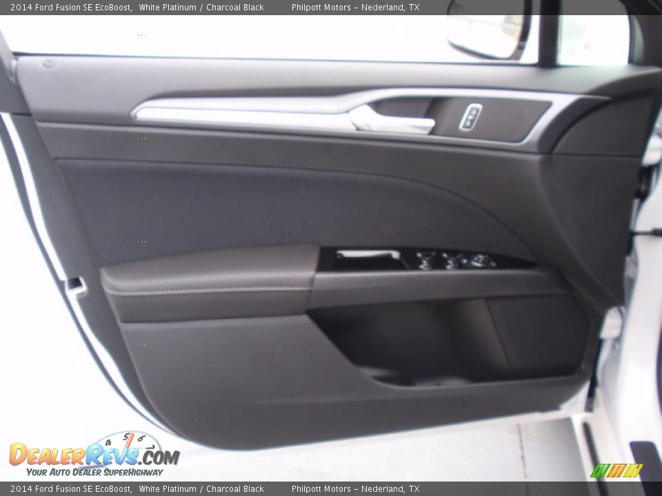 2014 Ford Fusion SE EcoBoost White Platinum / Charcoal Black Photo #23