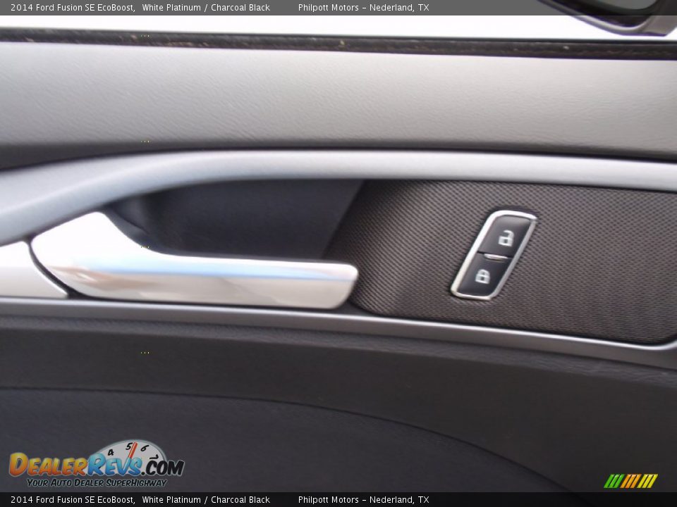 2014 Ford Fusion SE EcoBoost White Platinum / Charcoal Black Photo #25