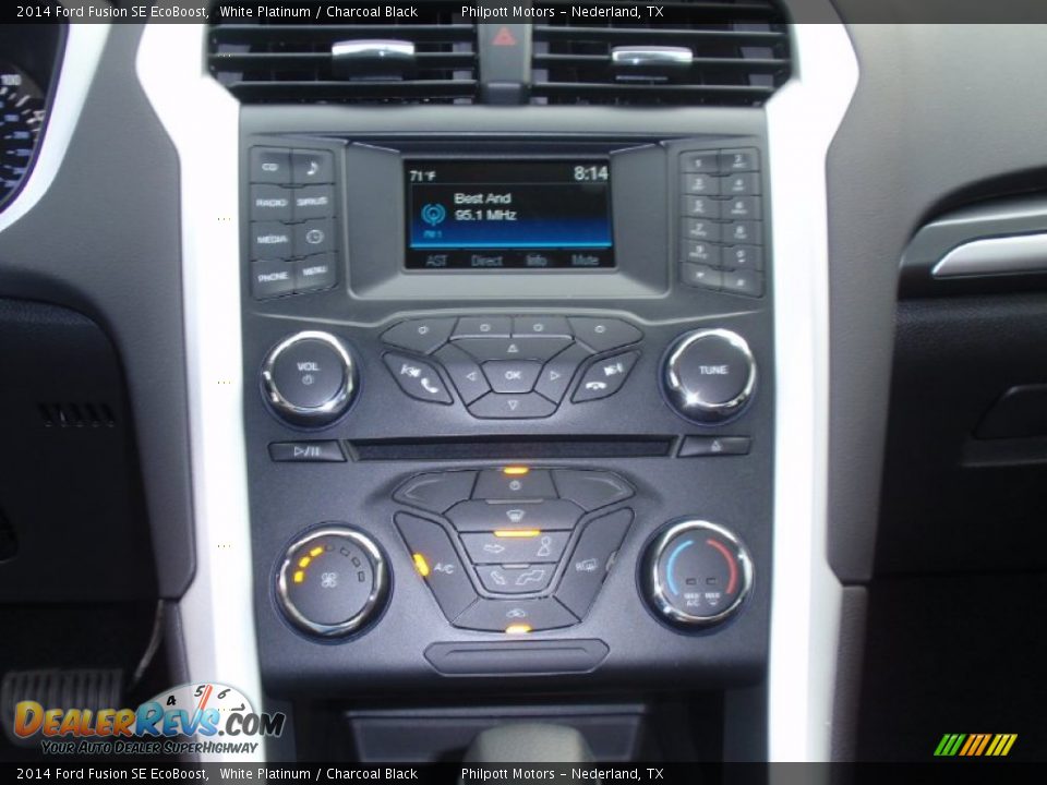 2014 Ford Fusion SE EcoBoost White Platinum / Charcoal Black Photo #30