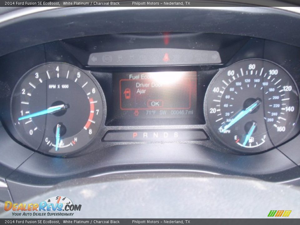 2014 Ford Fusion SE EcoBoost White Platinum / Charcoal Black Photo #32