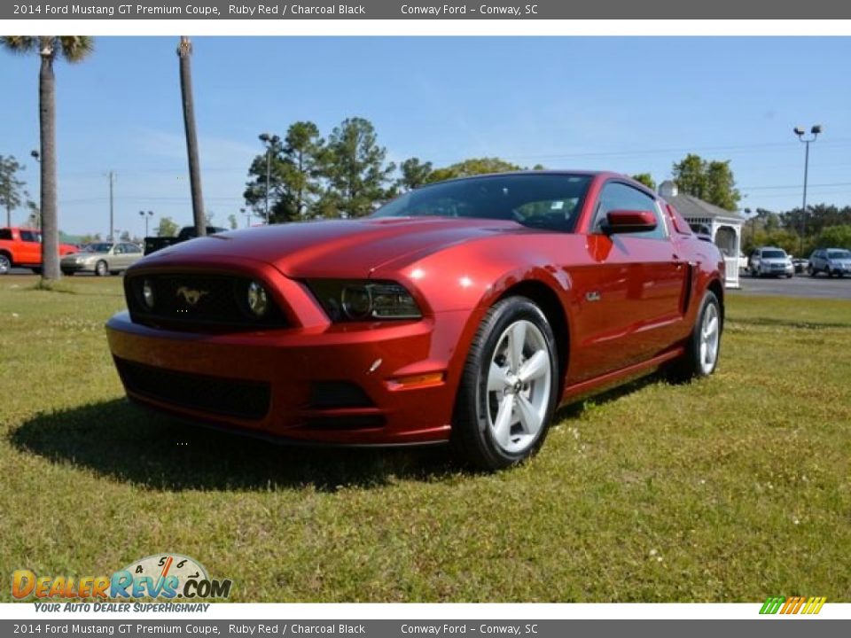 2014 Ford Mustang GT Premium Coupe Ruby Red / Charcoal Black Photo #1