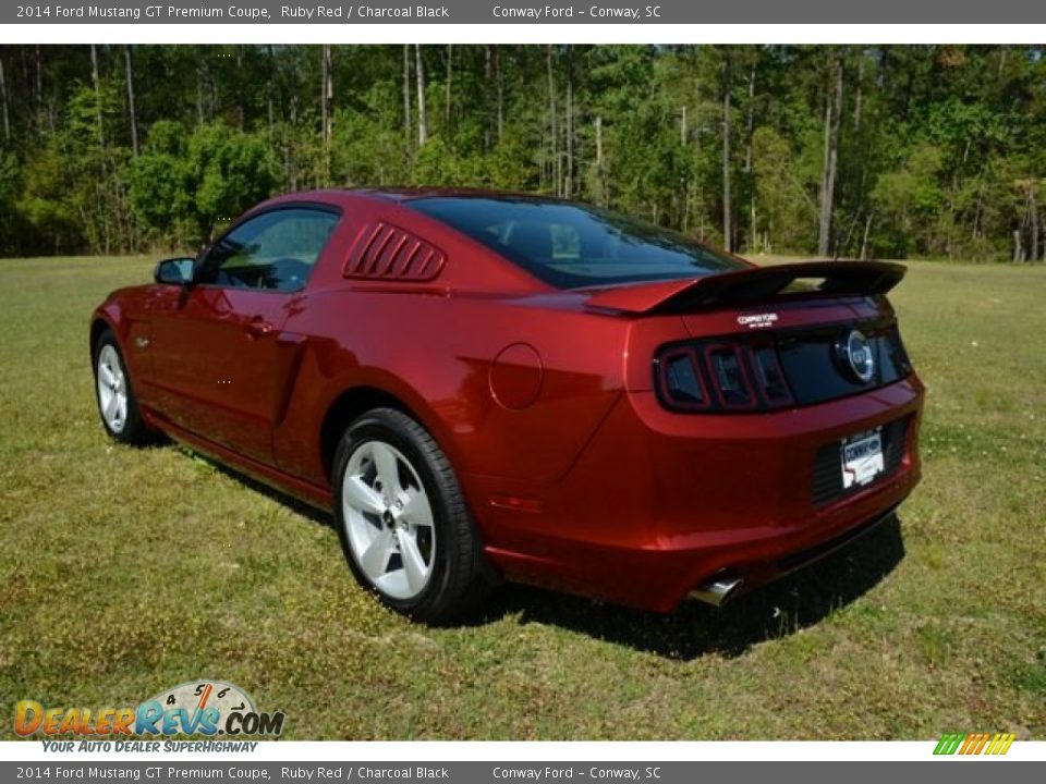 2014 Ford Mustang GT Premium Coupe Ruby Red / Charcoal Black Photo #7