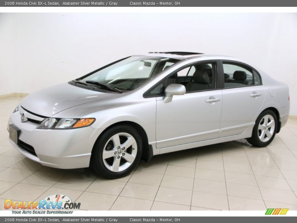 Front 3/4 View of 2008 Honda Civic EX-L Sedan Photo #3