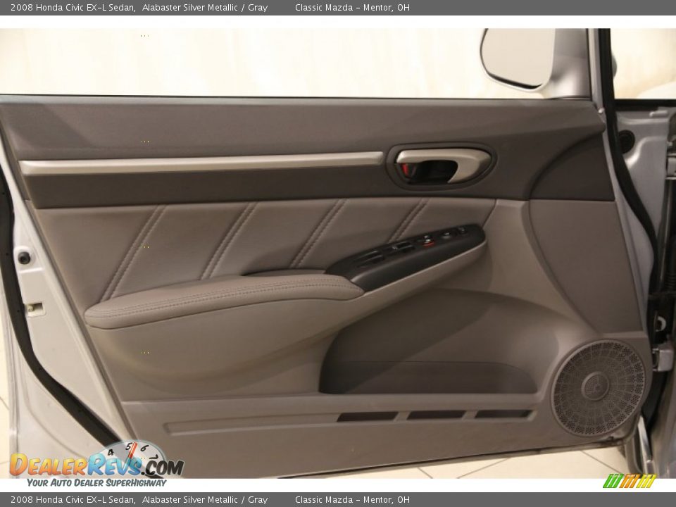 2008 Honda Civic EX-L Sedan Alabaster Silver Metallic / Gray Photo #4