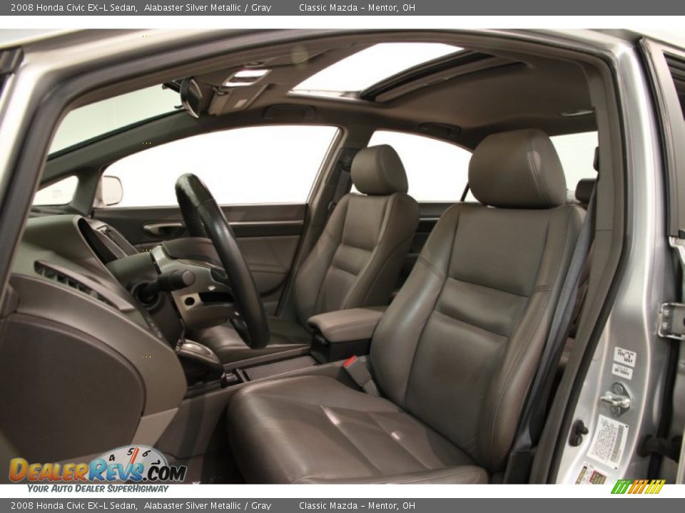 2008 Honda Civic EX-L Sedan Alabaster Silver Metallic / Gray Photo #5