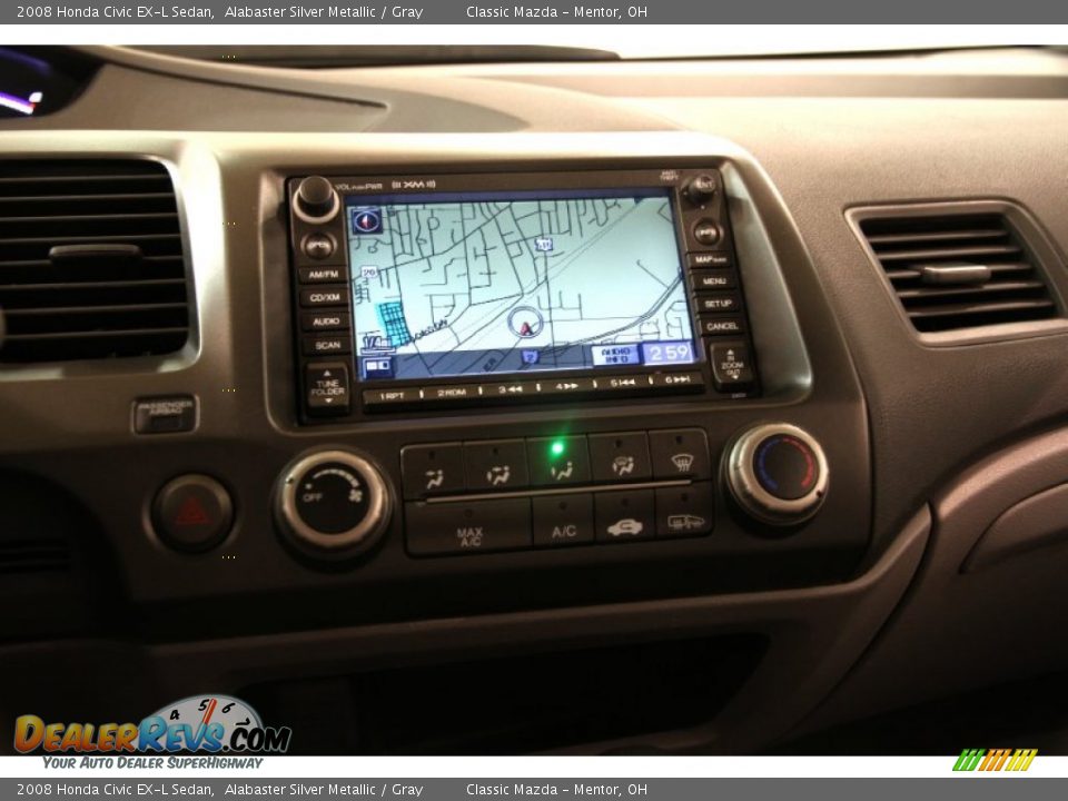 2008 Honda Civic EX-L Sedan Alabaster Silver Metallic / Gray Photo #8