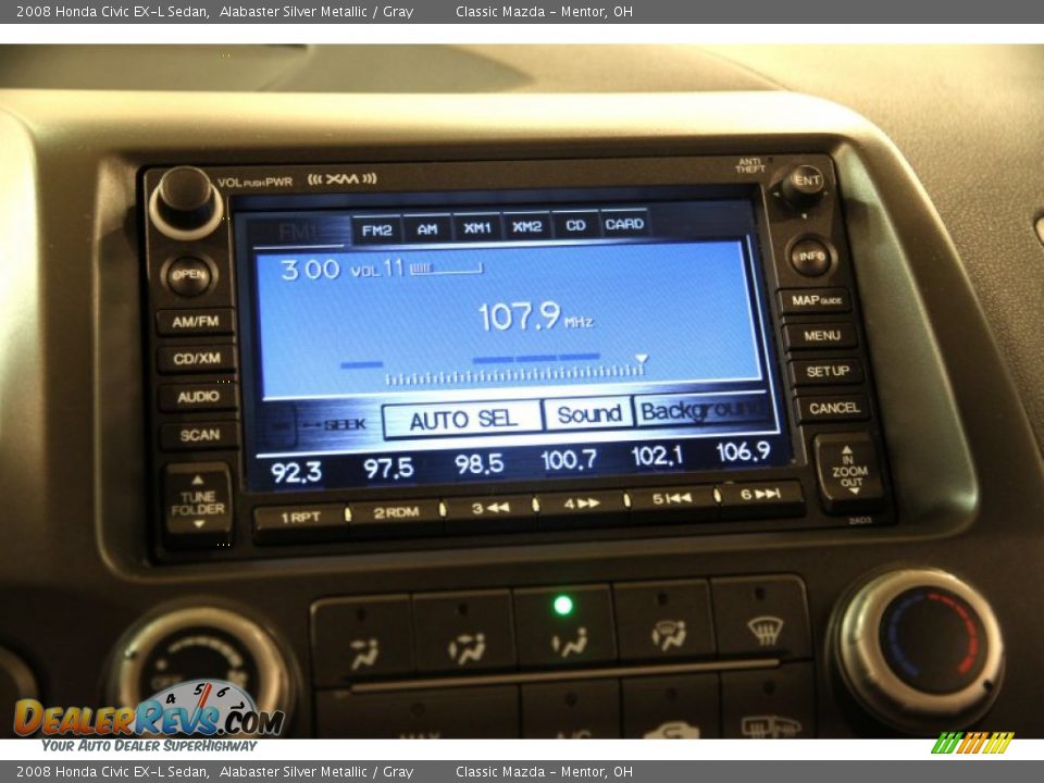 2008 Honda Civic EX-L Sedan Alabaster Silver Metallic / Gray Photo #9