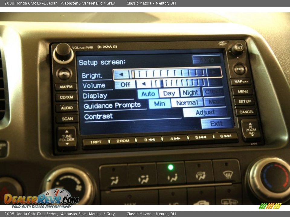 2008 Honda Civic EX-L Sedan Alabaster Silver Metallic / Gray Photo #12