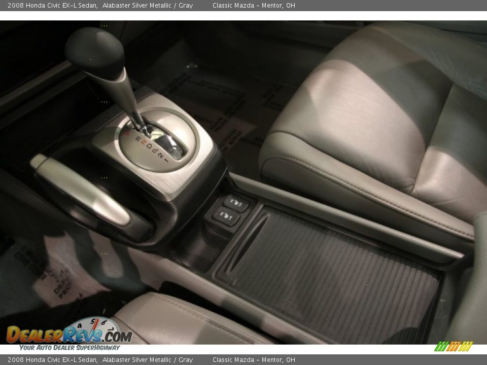2008 Honda Civic EX-L Sedan Alabaster Silver Metallic / Gray Photo #13