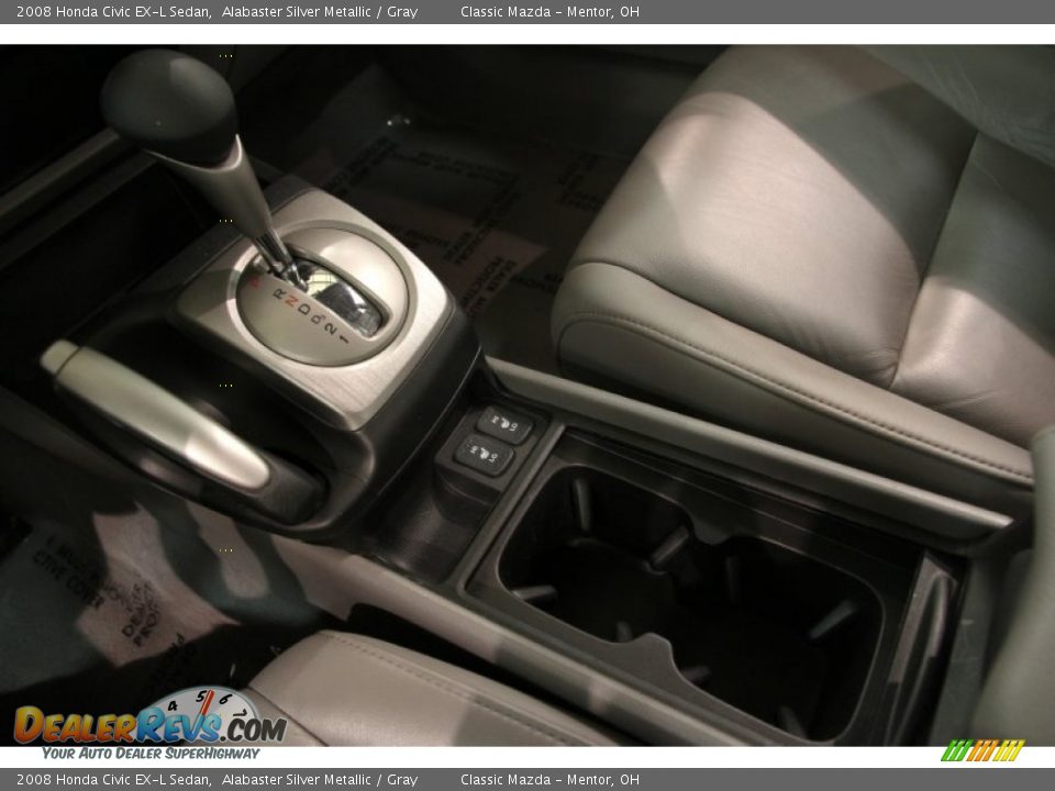 2008 Honda Civic EX-L Sedan Alabaster Silver Metallic / Gray Photo #14