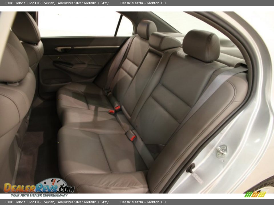 2008 Honda Civic EX-L Sedan Alabaster Silver Metallic / Gray Photo #17