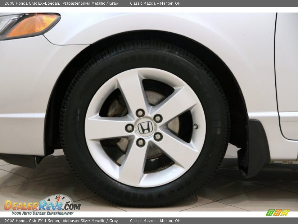 2008 Honda Civic EX-L Sedan Alabaster Silver Metallic / Gray Photo #20