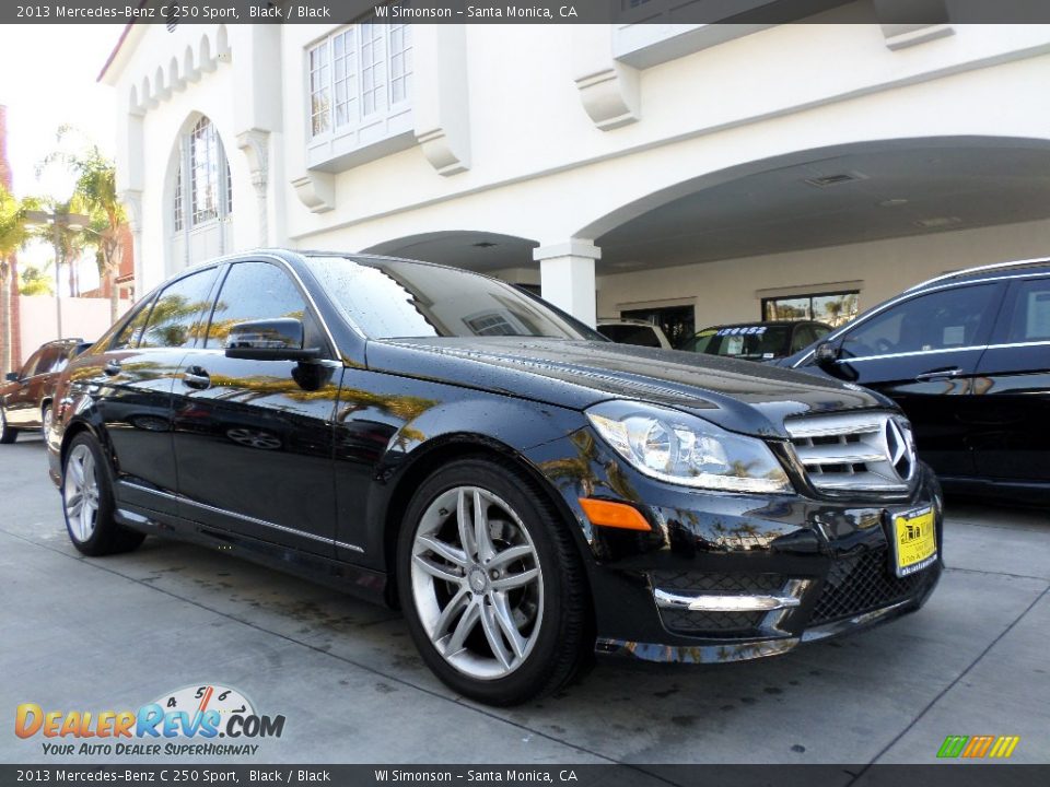 2013 Mercedes-Benz C 250 Sport Black / Black Photo #1