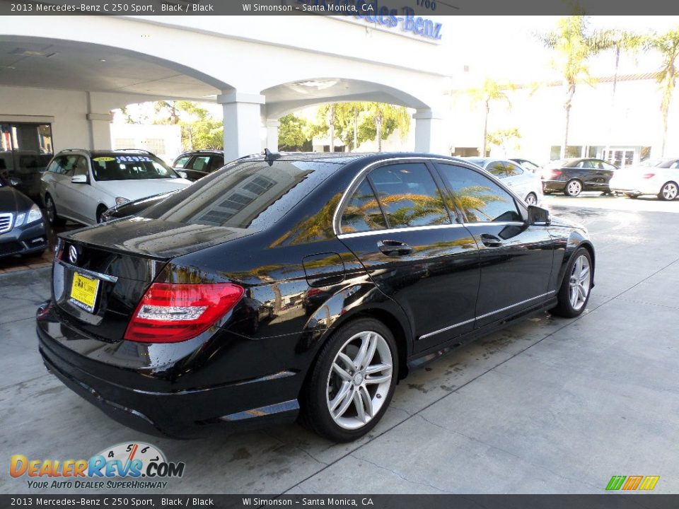 2013 Mercedes-Benz C 250 Sport Black / Black Photo #2