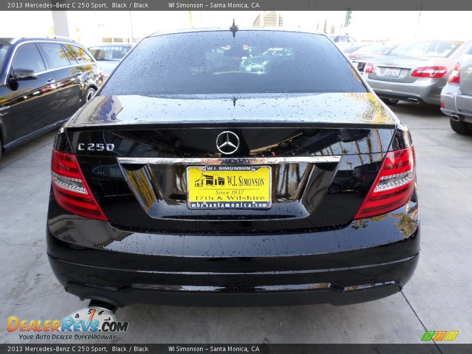2013 Mercedes-Benz C 250 Sport Black / Black Photo #3