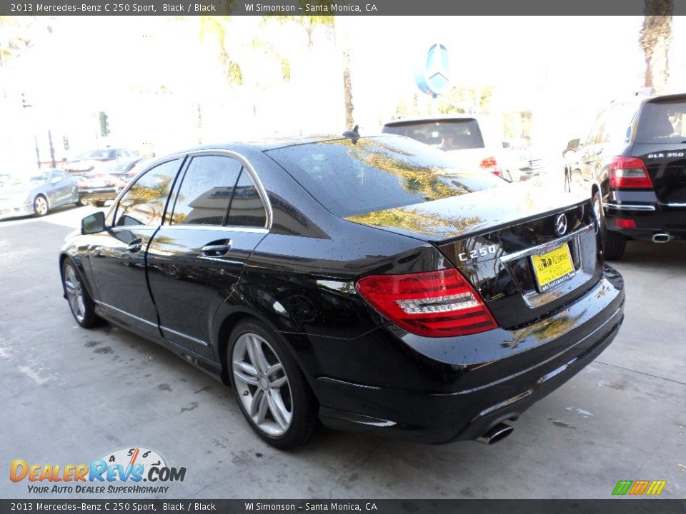 2013 Mercedes-Benz C 250 Sport Black / Black Photo #4